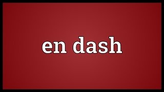 en dash, en rule